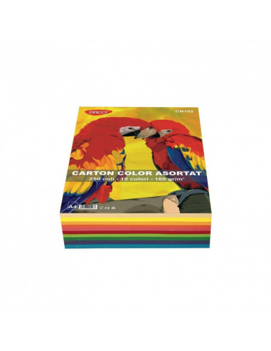 CN162,Carton Color Daco CN162, A4, 250 coli, 10 culori, 160 g/mp CN162,Carton Color Daco CN162, A4, 250 coli, 10 culori, 160 g/mp