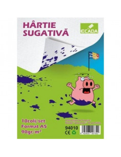 HARTIE SUGATIVA A5 10 COLI/SET ECADA,94010