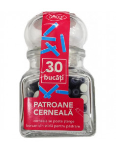 Patroane cerneala Daco PA030, cerneala albastra, 30 buc./set, Ambalaj sticla 2