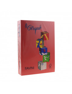 Carton Color 209 Favini, A4, 160 g/mp, Rosu,A74C304