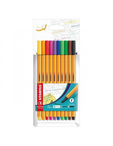 SW168810,Fineliner Stabilo Point 88, 0.4 mm, 10 buc/set plastic
