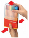SW882003,Fineliner Stabilo Point 88, 0.4 mm, 20 buc/portofel, Color Parade