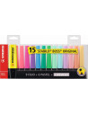 SW7015,Set Textmarkere Stabilo Boss Original, culori asortate pastel si neon, 15 buc/set