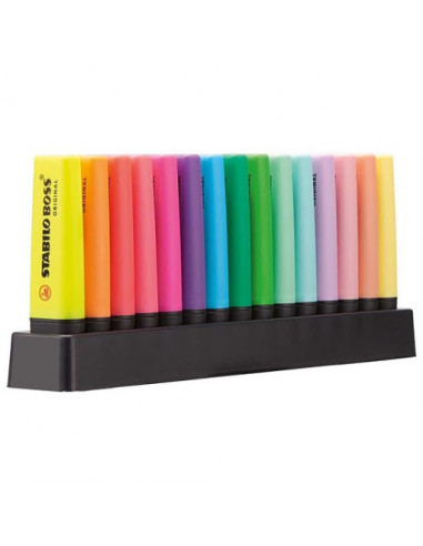 SW7015,Set Textmarkere Stabilo Boss Original, culori asortate pastel si neon, 15 buc/set SW7015,Set Textmarkere Stabilo Boss Original, culori asortate pastel si neon, 15 buc/set