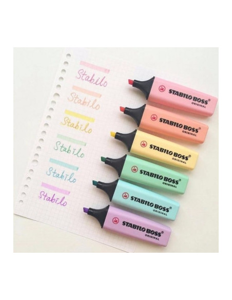 SW7062,Textmarker Stabilo Boss Pastel, 6 buc/set