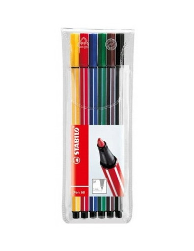 SW1468061,Carioca Stabilo Pen 68 1 mm, 6 culori/set plastic
