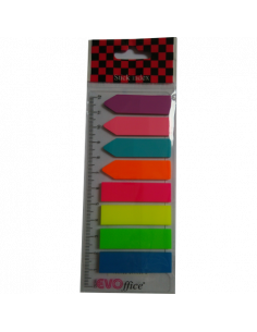 Stick index cu rigla EVOffice, 8x25 file, Multicolor