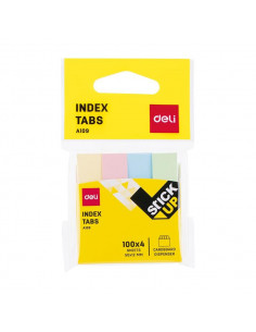 INDEX ADEZIV HARTIE 12*50MM 4 CULORI 100 FILE DELI,DLEA10902 2