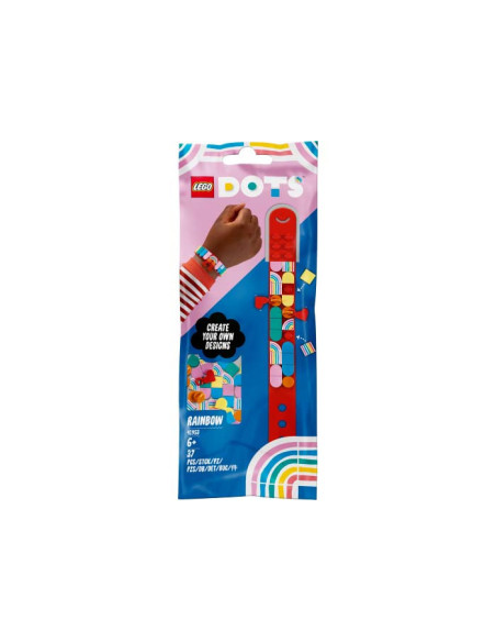LEGO DOTS, Bratara curcubeu cu accesorii, 41953, 37 piese,41953