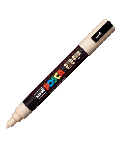 Marker UNI Posca PC-5M, varf 2,5 mm, Bej