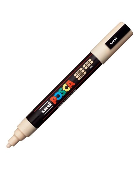 Marker UNI Posca PC-5M, varf 2,5 mm, Bej