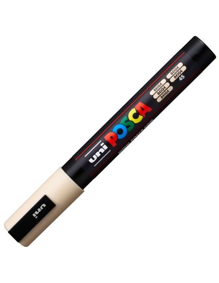 Marker UNI Posca PC-5M, varf 2,5 mm, Bej