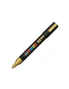 Marker UNI Posca PC-5M, 1.8 - 2.5 mm, Auriu 2