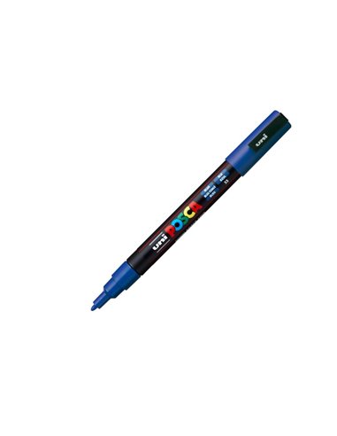Marker UNI Posca PC-3M, varf 0.9 - 1.3 mm, Albastru