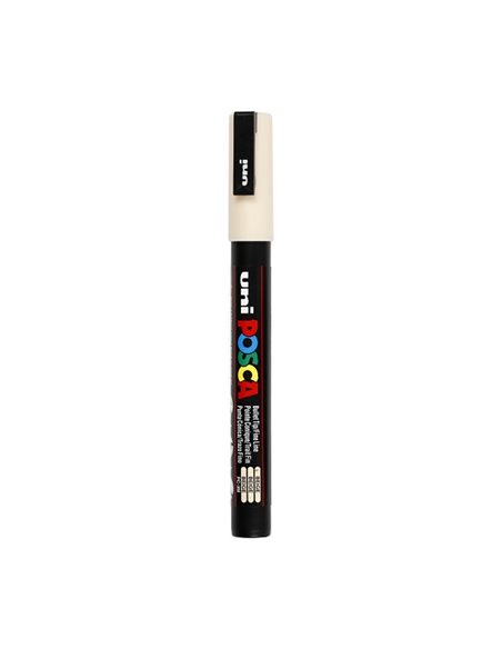 Marker UNI Posca PC-3M, varf 0.9 - 1.3 mm, Bej