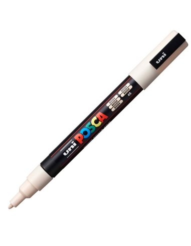 Marker UNI Posca PC-3M, varf 0.9 - 1.3 mm, Bej