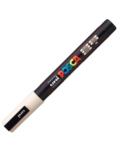 Marker UNI Posca PC-3M, varf 0.9 - 1.3 mm, Bej