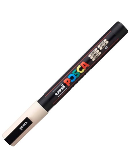 Marker UNI Posca PC-3M, varf 0.9 - 1.3 mm, Bej