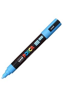 Marker UNI Posca PC-5M, 1.8 - 2.5 mm, Albastru deschis 2