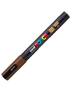 Marker UNI Posca PC-3M, varf 0.9 - 1.3 mm, Maro 2