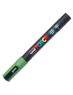 Marker UNI Posca PC-3ML, 09-13 mm, Verde cu sclipici 2