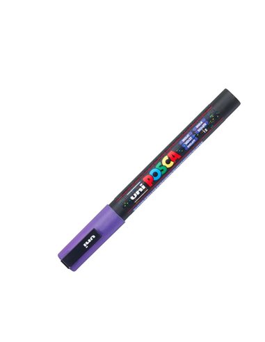 Marker UNI Posca PC-3ML, 09-13 mm, Violet cu sclipici
