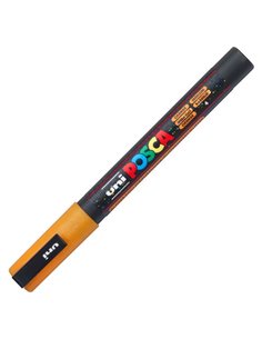 Marker UNI Posca PC-3ML, 09-13 mm, Portocaliu cu sclipici 2