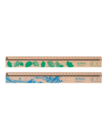 50033621,Rigla Herlitz Lemn GreenLine, 30 cm