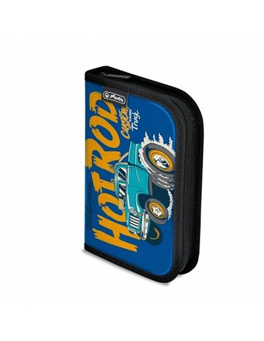 9489430,Penar echipat Herlitz, 16 piese, 1 fermoar, 13.5 x 19.5 x 3.5 cm, Hot Rod