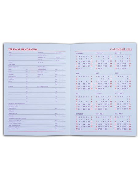 Agenda A5, Datata 2023, Coperta Cartonata, Verde