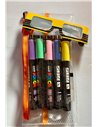 Set 5 markere UNI POSCA PC-3M, 0.9-1.3mm + Ochelari 3D si Stikere