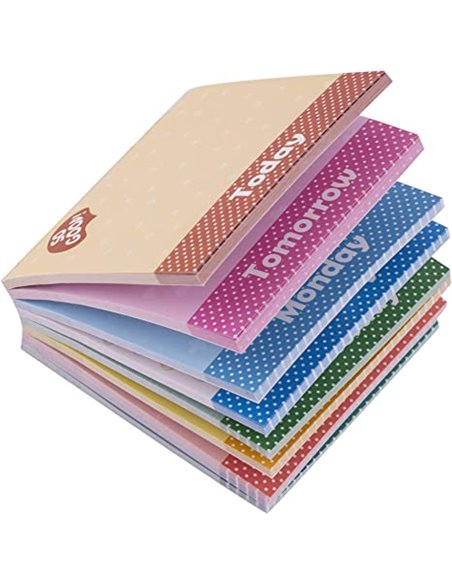 Notes Adeziv D.RECT OFFICE, 75X75MM, 225F, 9 culori