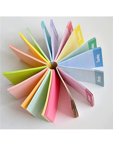 Notes Adeziv D.RECT OFFICE, 75X75MM, 225F, 9 culori