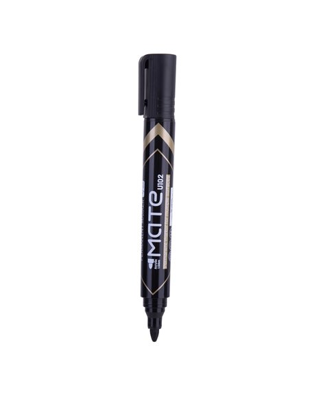 Marker Permanent Deli, Varf rotund de 1.5mm, Negru