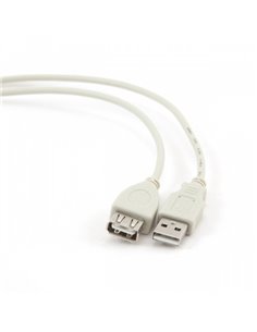 Cablu USB Gembird Prelungitor, USB 2.0 T la USB 2.0 M 0.75 M, Alb