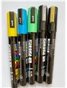 Set 5 markere UNI POSCA PC-5M, 2.5mm + Stickere