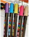 Set 5 markere UNI POSCA PC-3M, 0.9-1.3mm +  Stickere