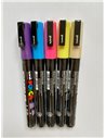 Set 5 markere UNI POSCA PC-3M, 0.9-1.3mm +  Stickere