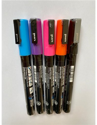 Set 5 markere UNI POSCA PC-3M, 0.9-1.3mm +  Stickere