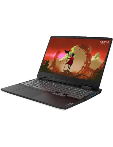 Laptop Lenovo Gaming IdeaPad 3 15ARH7, Procesor AMD Ryzen 5 6600H, 512GB SSD, GeForce RTX 3050 Ti 4GB, No OS, Onyx Grey