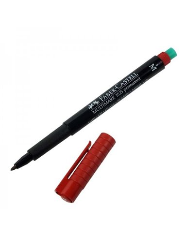 FC152521,Marker Permanent FABER-CASTELL M MULTIMARK, Rosu