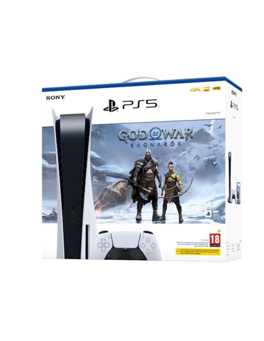 Consola Sony PlayStation 5 Blu-ray + Joc PS5 God of War Ragnarok