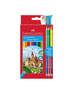 FC110312,Creioane Colorate FABER - CASTELL 12+3 Culori Eco