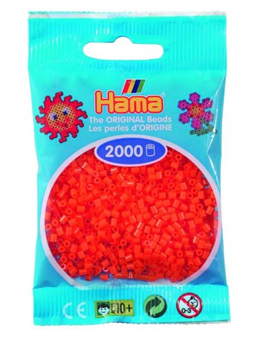 2000 margele Hama MINI in pungulita - portocaliu