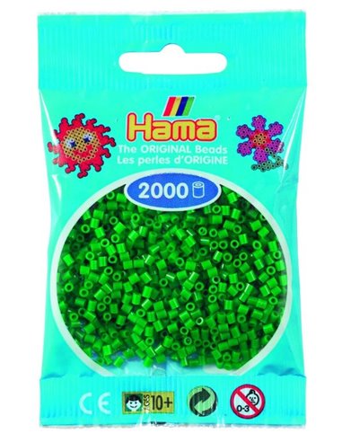 2000 margele Hama MINI in pungulita - verde