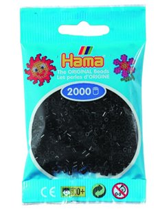 2000 margele Hama MINI in pungulita - negru