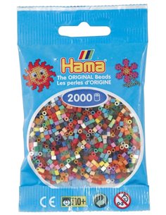 2000 margele Hama MINI in pungulita - culori uzuale