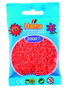 2000 margele Hama MINI in pungulita - rosu pastel