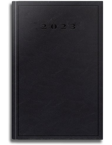 EAN-013360,Agenda datata, A5, 352 pagini, coperta buretata, negru, 2023, Herlitz