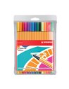 SW8815-3,Set Fineliner Stabilo Point 88 F, 0.4 mm, 15 bucati/set plastic